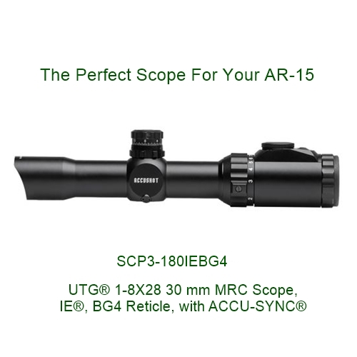 UTG® 1-8X28 30 mm MRC Scope, IE®, BG4 Reticle, with 
						ACCU-SYNC®